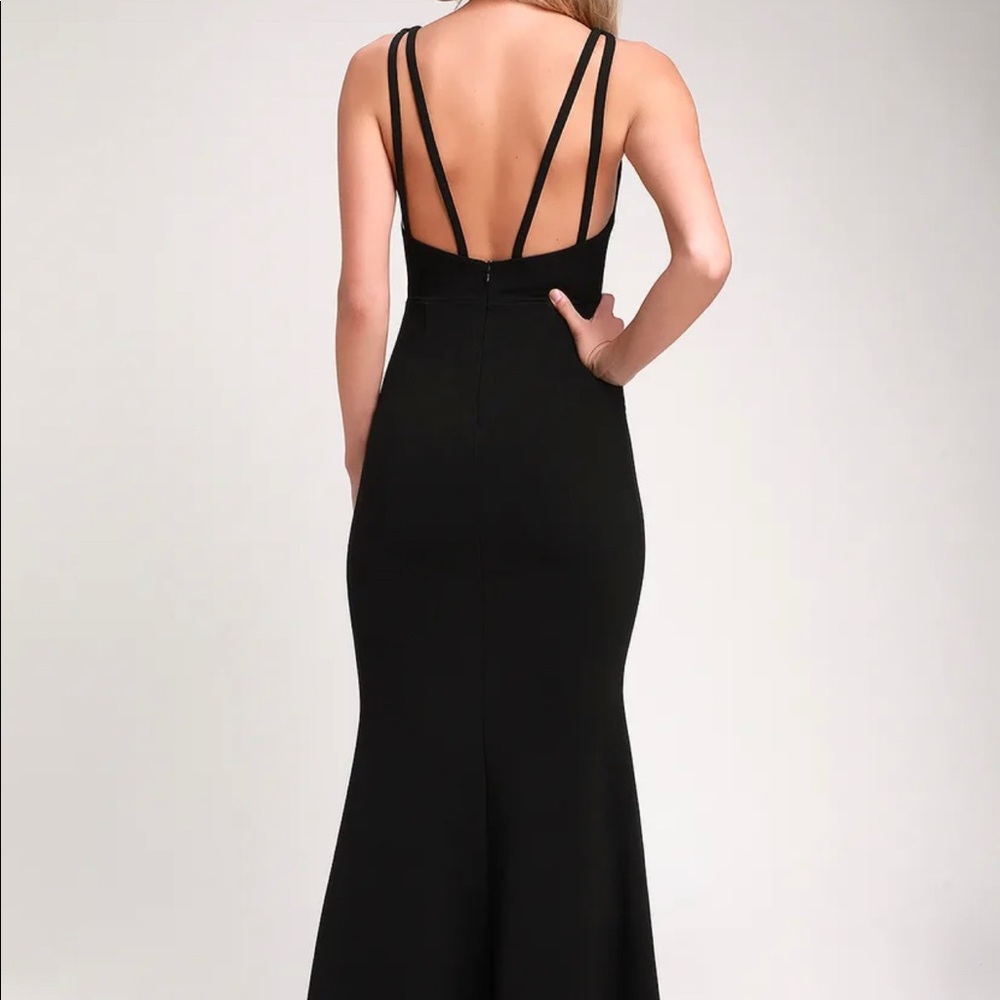 Lulu’s Dream About You Black Backless Maxi Dress